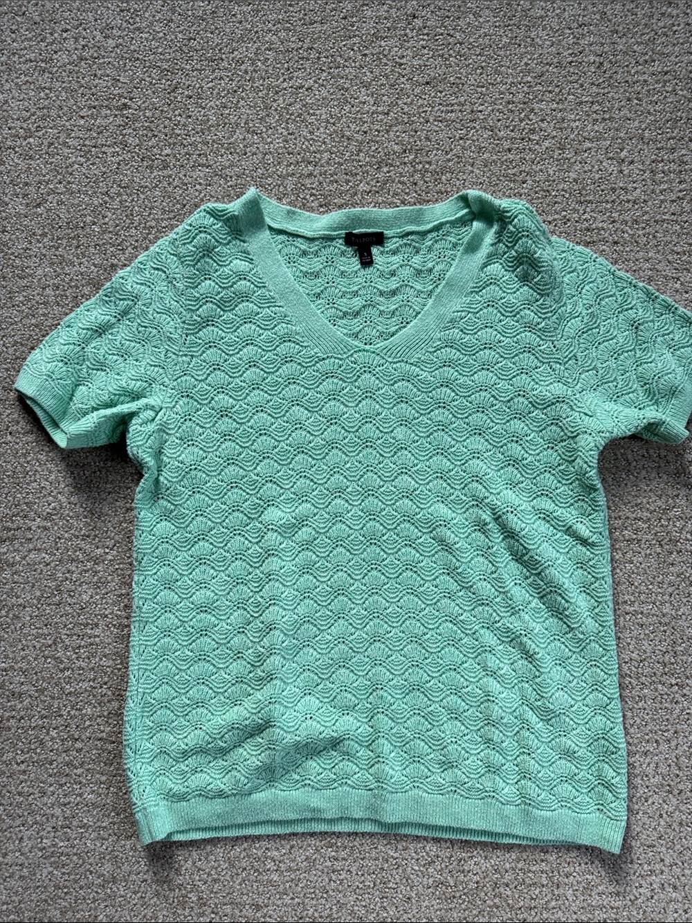 Talbots Women’s Classic V-Neck Short Sleeve Knit Top
